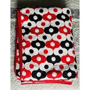 Happy Chic by Jonathan Adler Twin Quilt Red Black and White Geometric Abstract